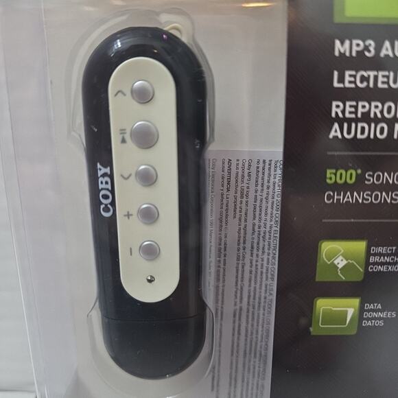 Coby 1 GB MP3 Audio Player 500 Songs MP200-1G Open Box Tested - Picture 2 of 4